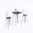 3-Piece Industrial Bar Table and Chairs Set