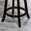 Élégant tabouret pivotant à hauteur de comptoir de 24 po, siège en tissu gris anthracite, décoration intérieure rehausse l'ambiance de l'espace-1697825034-1697825032