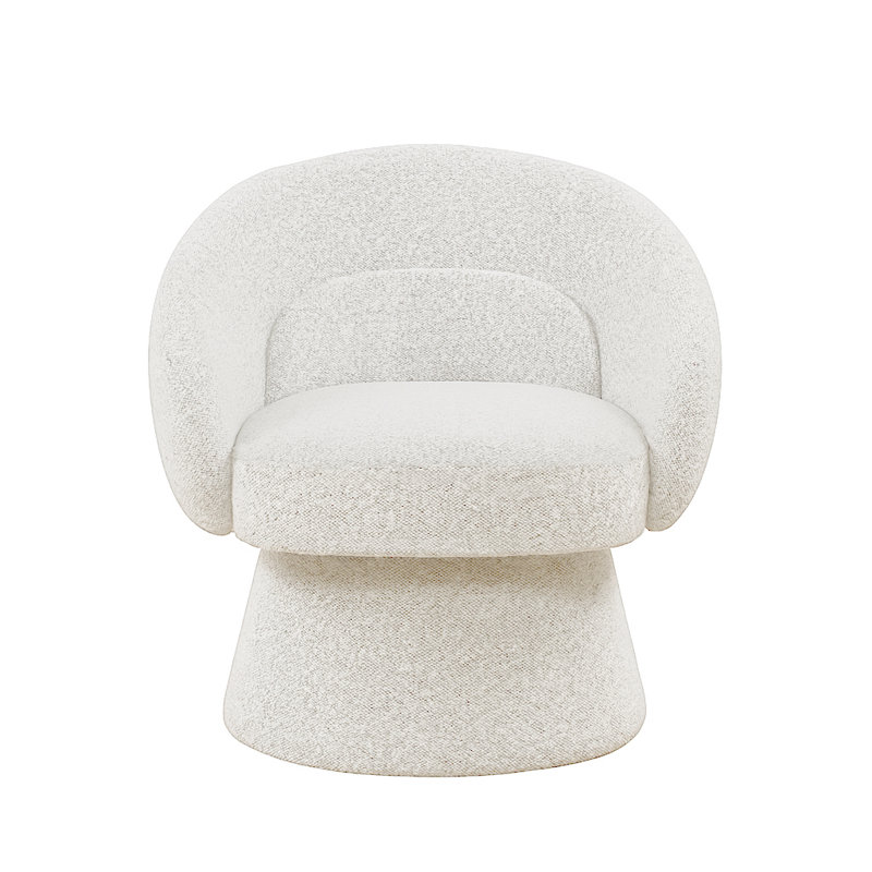 Fauteuil d'appoint Boucle, Crème, crème