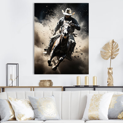 Western Monochrome Rodeo Spirit  Western Wall Art