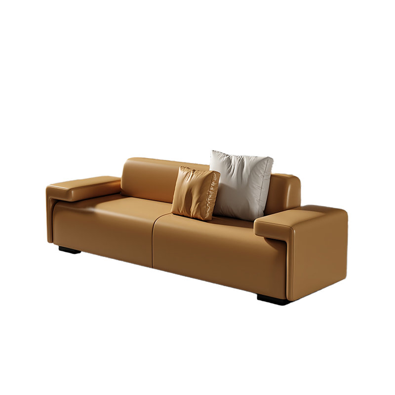 Banc de bout de lit moderne pour canapé rembourré, Orange, H 23,62 po x l 59,05 po x P 19,68 po