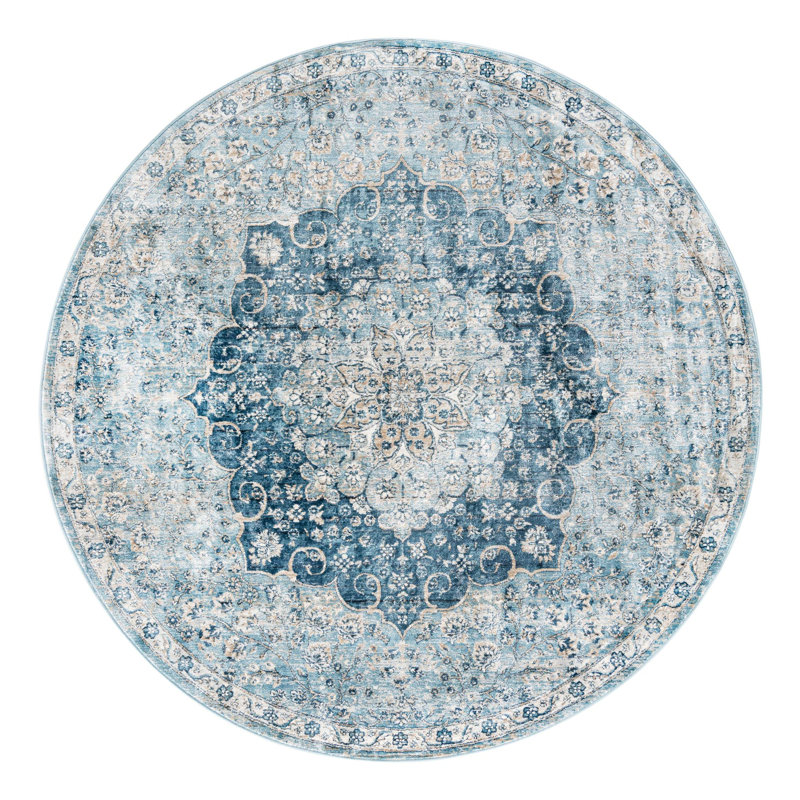 Alabama Oriental Indoor Rug, Round 7'