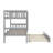  Kamorian Twin Over Twin Rubber Wood Bunk Bed With Trundle, Convertible Into 2 Beds-700117139