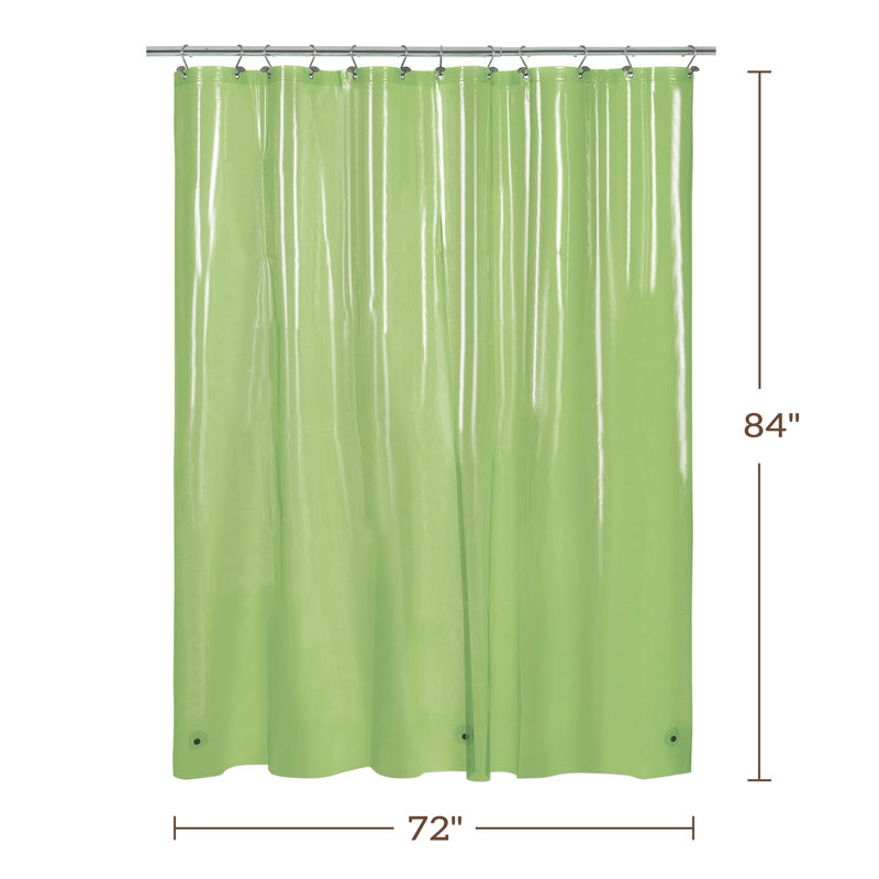 Doublure de rideau de douche imperméable légère en PEVA, Vert clair, H 84 po x l 72 po