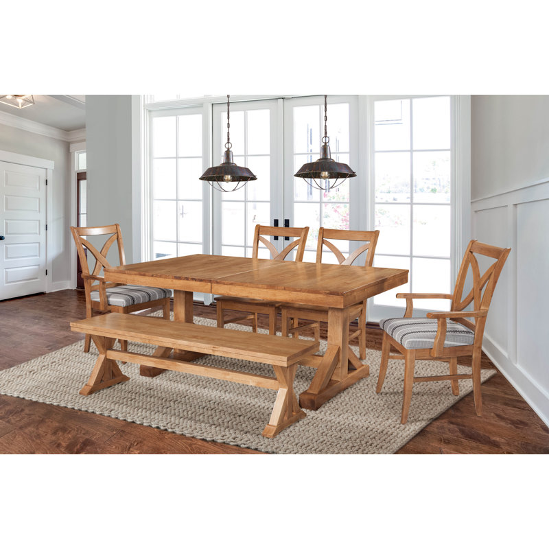Hues Solid Wood Dining Table, Honey
