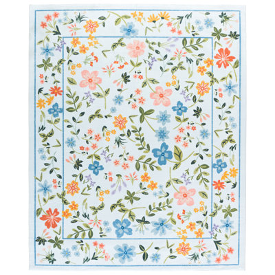 Msrw 190 Performance Machine Washable Floral Rug