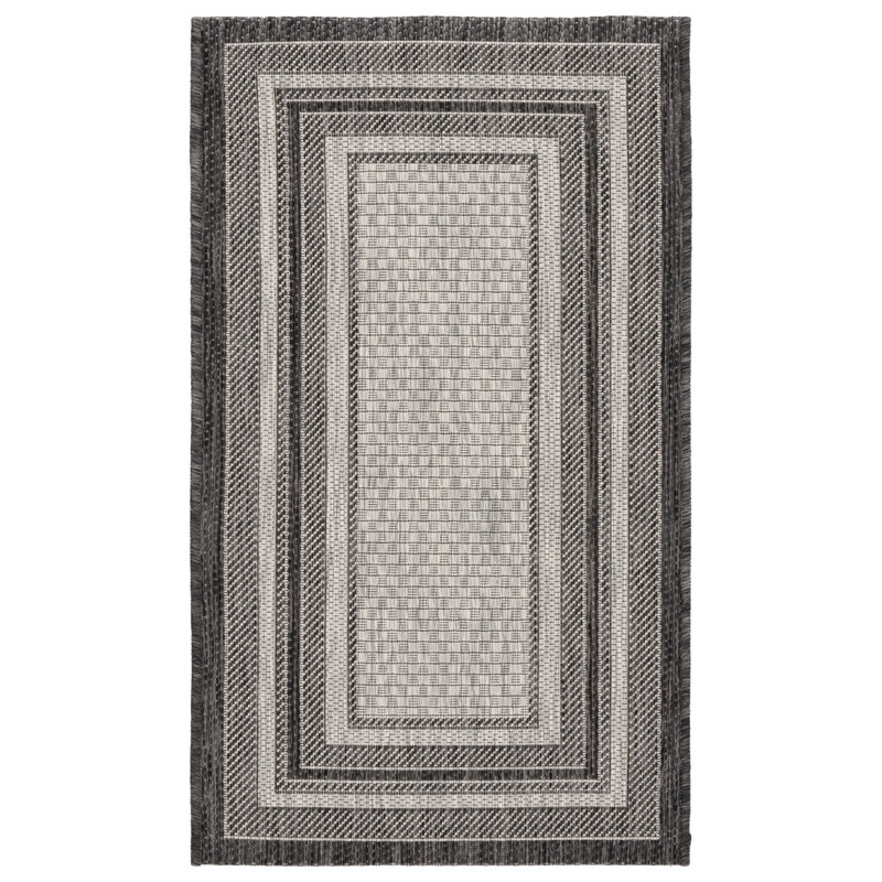 Hance Performance Solid Color Indoor/Outdoor Area Rug, Rectangle 2' x 3'7"