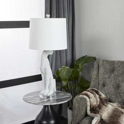 Ensemble de lampes de table Polystone Leopard
