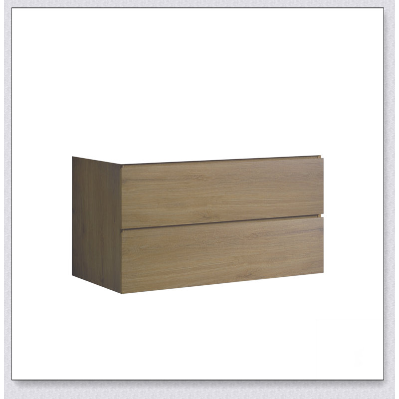 Armoire murale sans lavabo, couleur chêne naturel, avec deux tiroirs, 36"