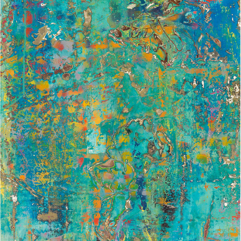 5 5 Under Constant - Peinture sur toile avec cadre flottant, H 36 po x l 36 po, Cadre noir