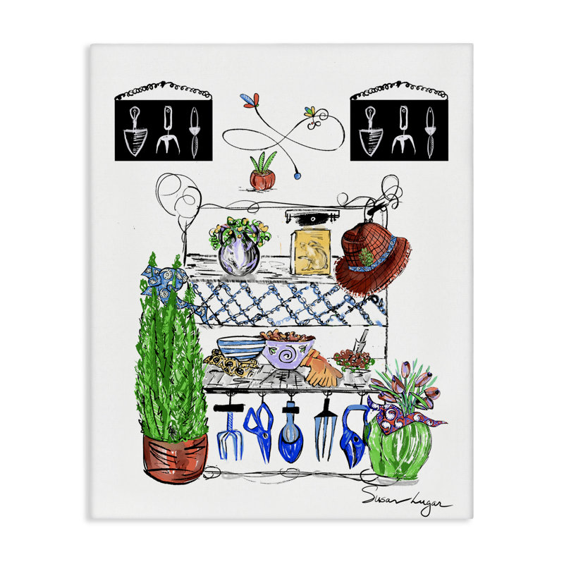 Toile de jardinage Spring Spring, par Susan Lugar, H 20 po x l 16 po