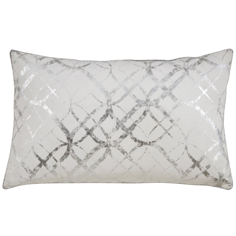 Housse et insert pour coussin lombaire de la collection Lustrous, Plumes, Argent