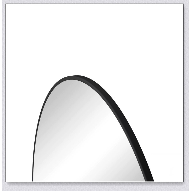 Miroir mural 28 po, miroir circulaire noir, cadre en métal, miroir de coiffeuse, miroir de salle de bain, Noir