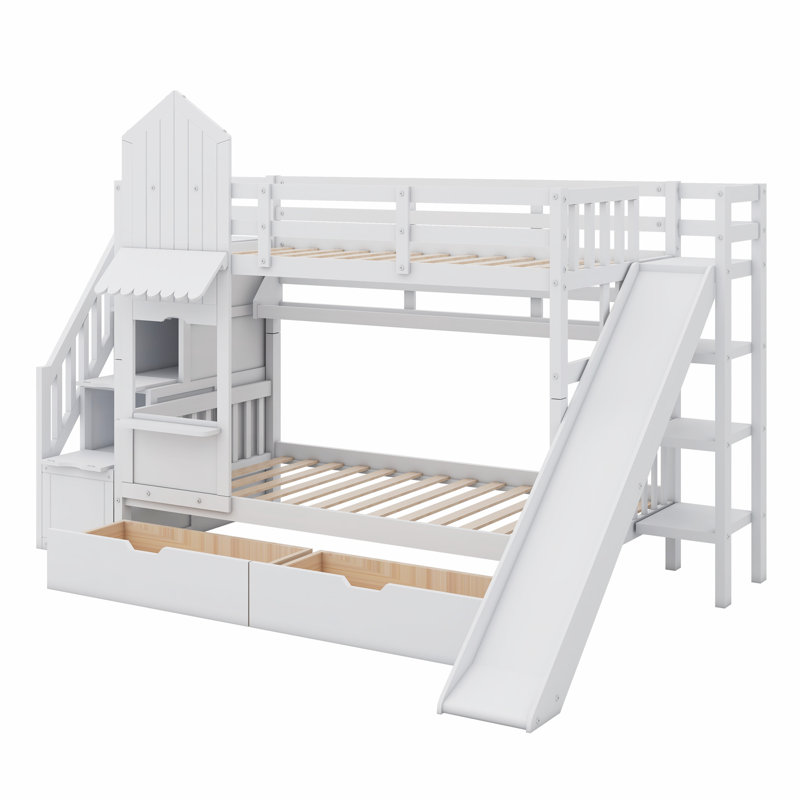 Lit pour enfants Colliers, Lit simple, Blanc