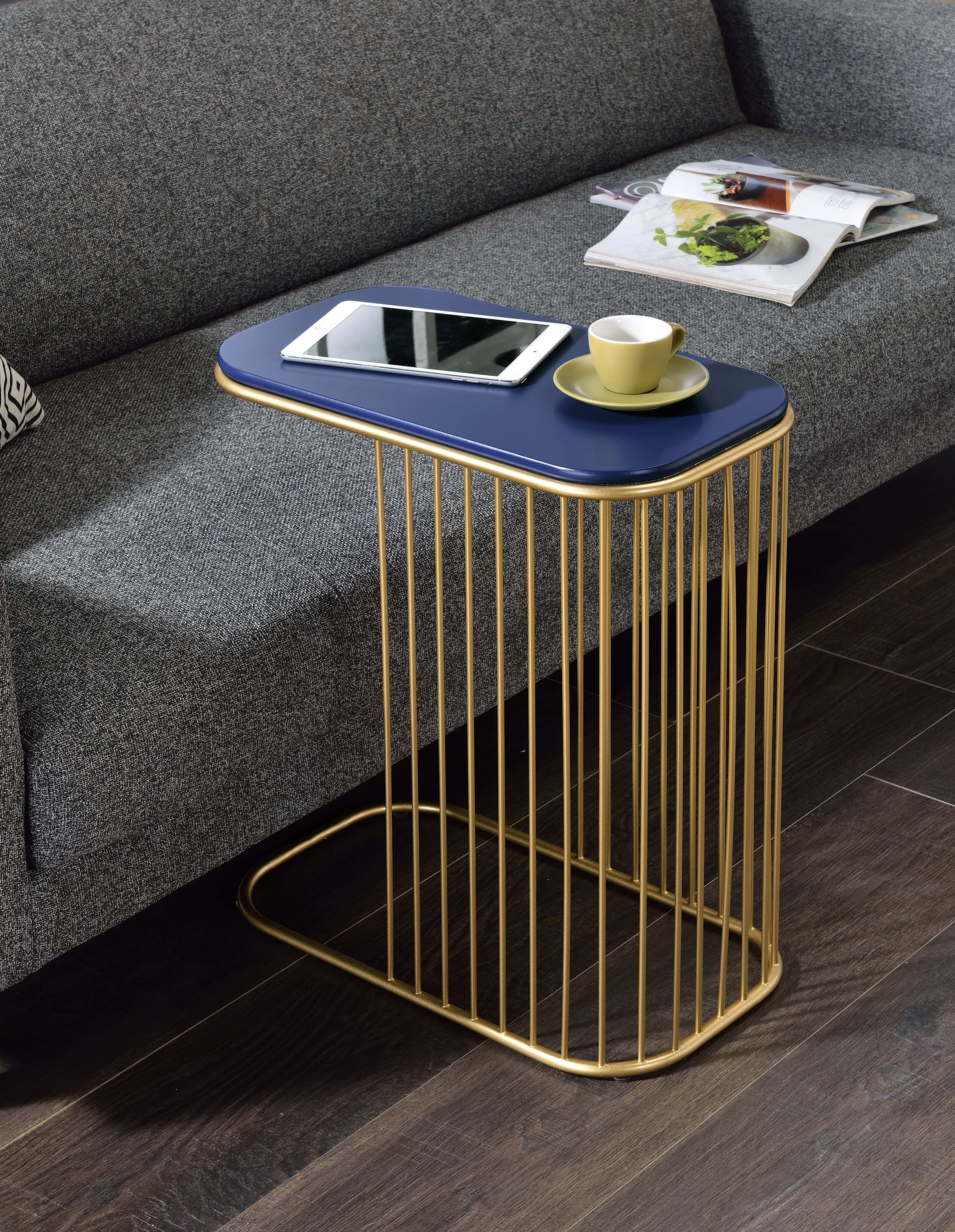 NFusion Dwayne Wooden End Table with Metal Legs Wayfair Canada