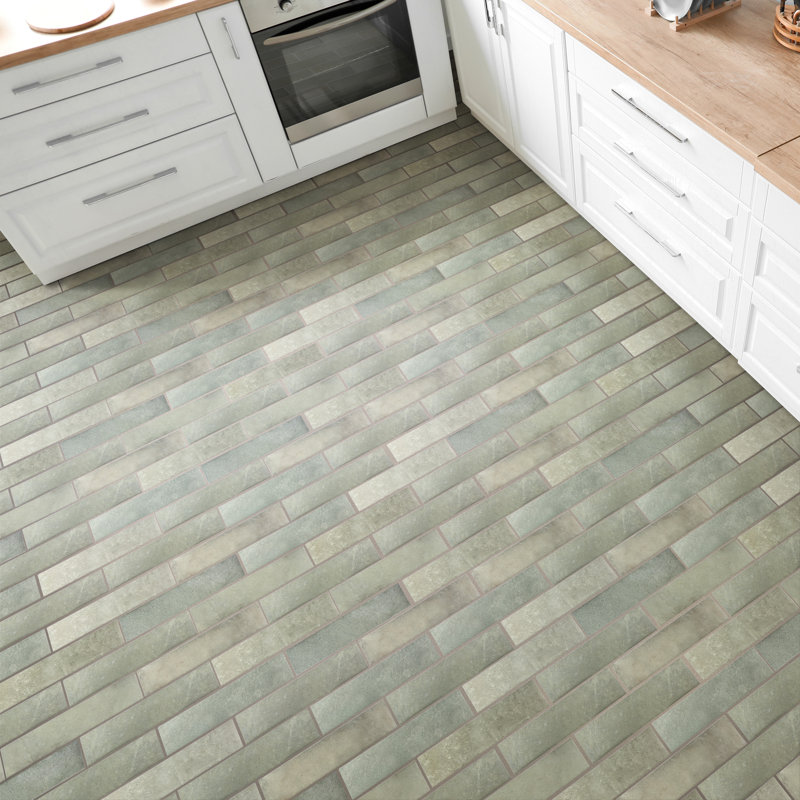 Heritage 2" x 10" Porcelain Stone Look Wall & Floor Tile, Jungle