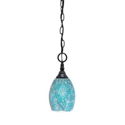 Mini-luminaire suspendu en chaîne avec verre