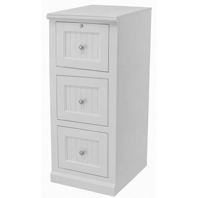 18.25'' Wide 3 -Drawer Solid Wood File Cabinet