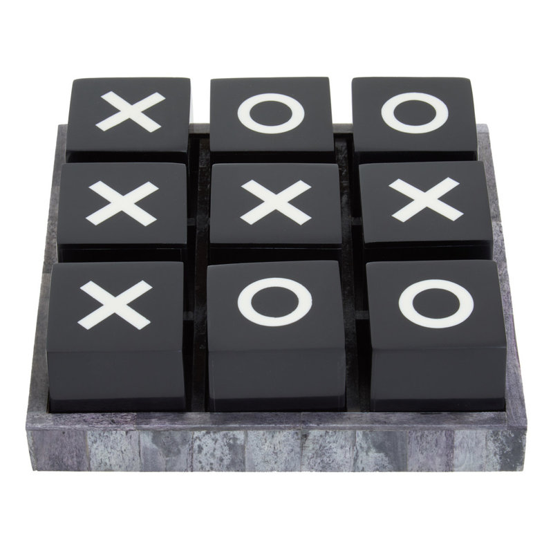 Carmilla Ebern Designs 2 Player Buffalo Bone Tic Tac Toe