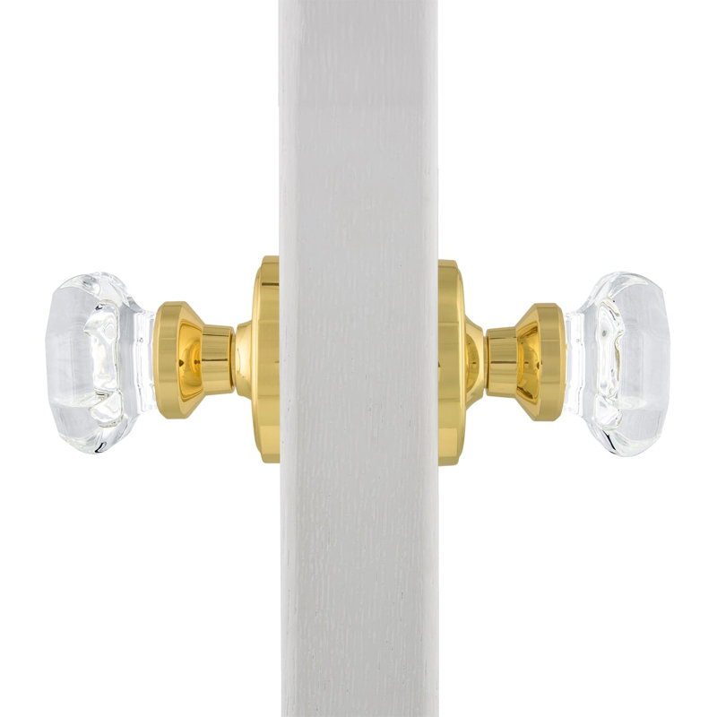 Classic Rosette with Waldorf Door Knob, 2-3/8”, Polished Brass