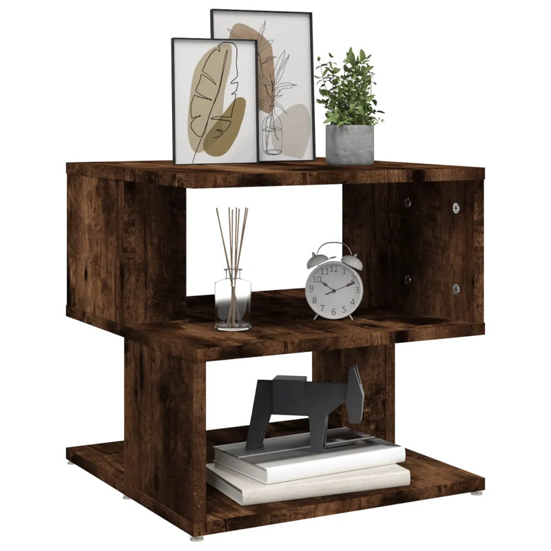 Table de bout vidaXL, Chêne fumé, Chêne fumé