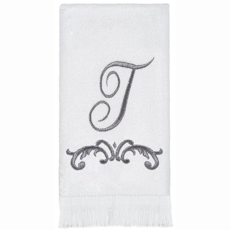 Avanti Linens Scroll Mono Fingertip Towel T