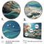 Teal Yellow Ocean Oceanic Odyssey Patchwork I - Nautical & Beach Canvas Art Print-1522135440-1522135441