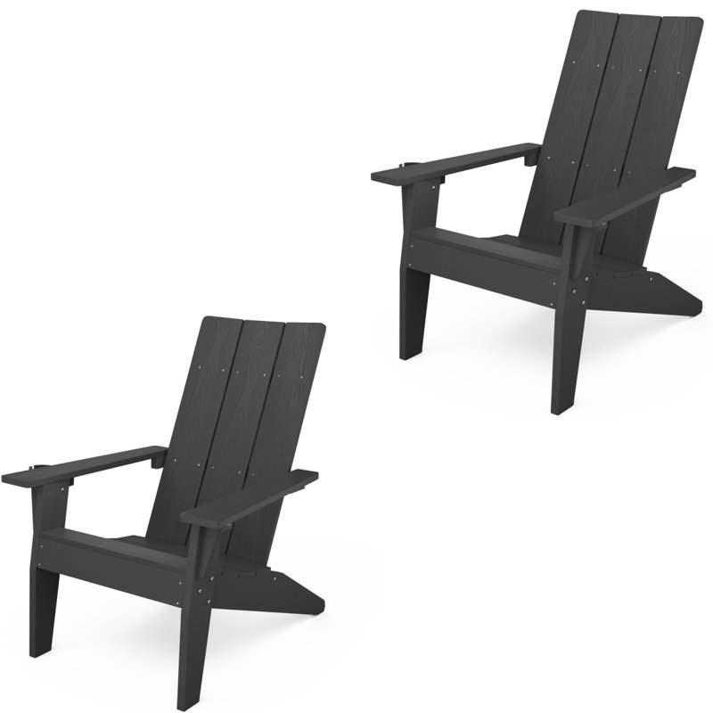 Chaise Adirondack en plastique Academy, Noir