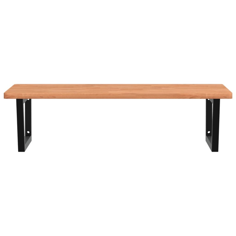 Brayana 100cm Solid Wood Bathroom Vanity Top, Beech/Black