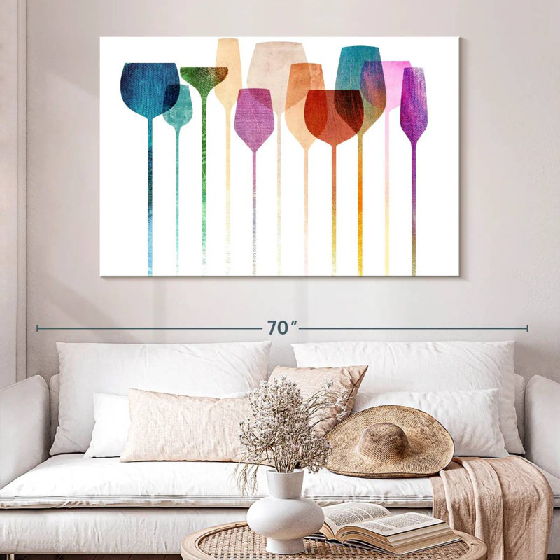 Verres de fête colorés Senne, H 34 po x l 51 po