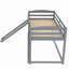Lit gigogne convertible gris - configuration simple au-dessus pour les maisons modernes-121098350