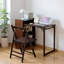 Bureau pliant en bambou, bureau pliable pour les petits espaces, bureau d'ordinateur avec rangement caché et prise intégrée, table pliable Mid-Century pour bureau à domicile et chambre à coucher
