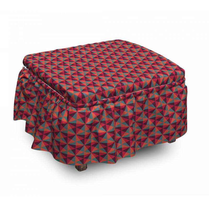 Housse pour repose-pieds mosaïque triangles
