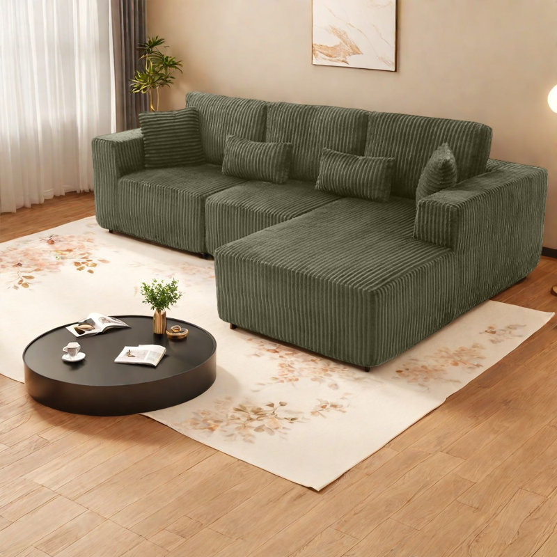 Comfortable Modular Sofas, Plush Chenille, Minimalist Sleeper For Home
