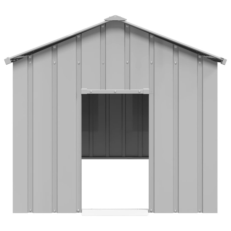 Barys Galvanised Steel Dog House, 101cm H x 114cm W x 202cm D, Grey