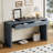 Stylish Curved Console Table With Storage, Ideal Wooden Entryway Table With 2 Drawers For Farmhouse Rustic Decor In Various Rooms-1871788596