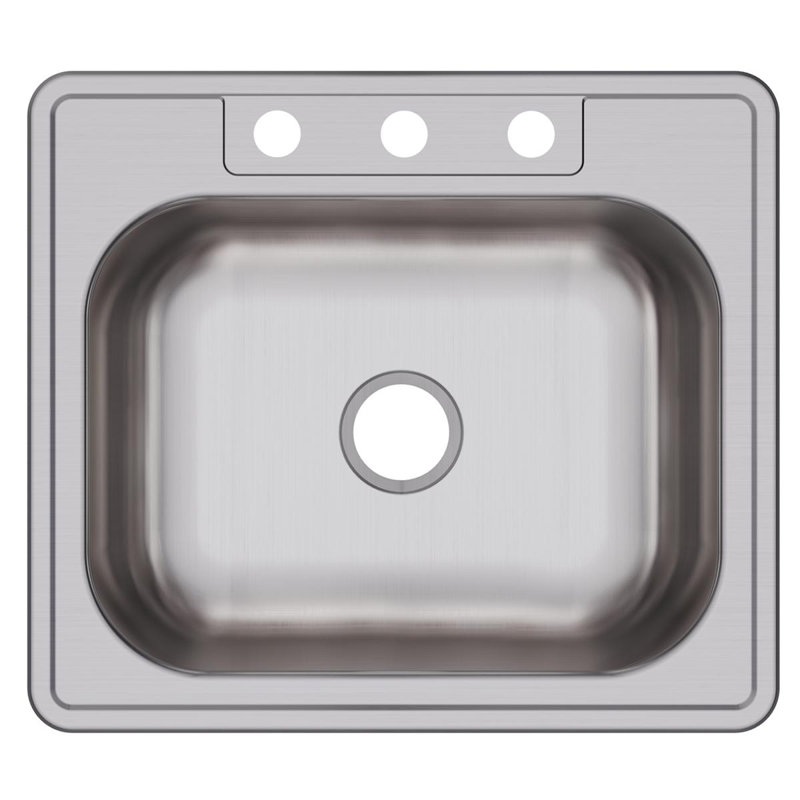 Dayton 25" L x 22" W Drop-In Kitchen Sink, 3 hole