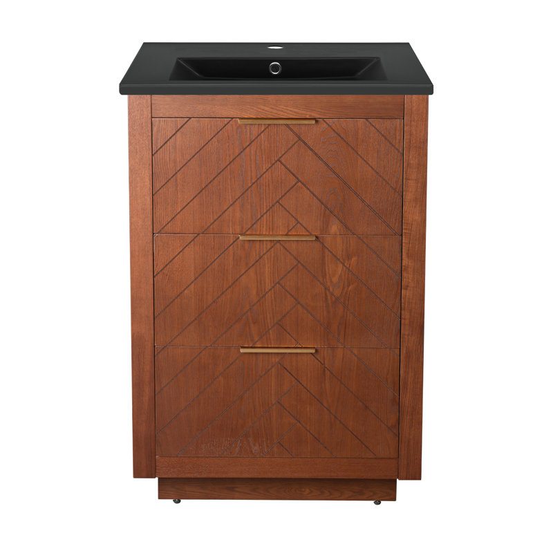 Meuble-lavabo autoportant 24 po Daxton, Noir