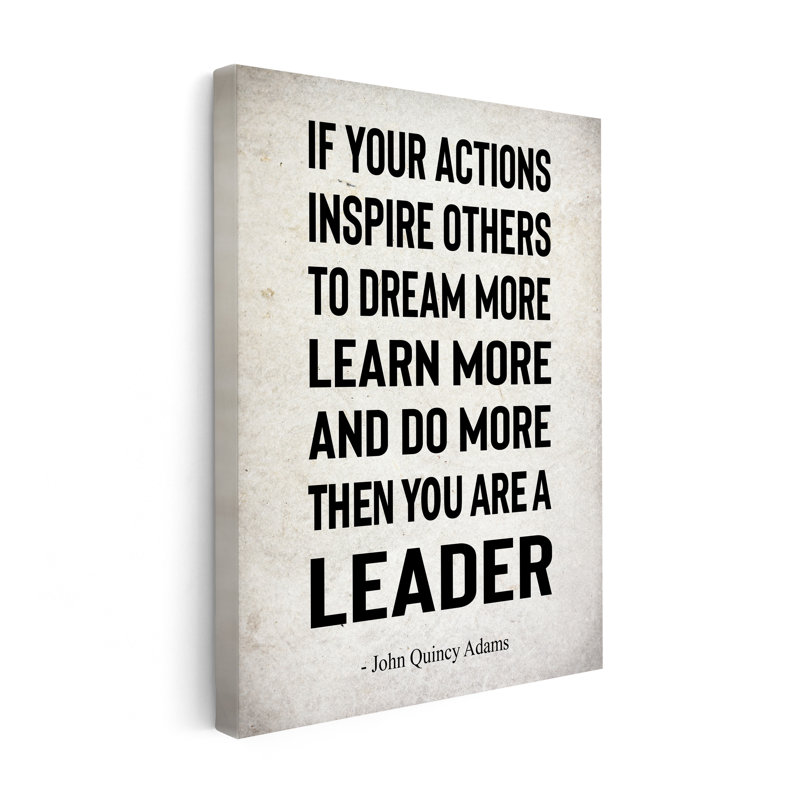 Si vos actions inspirent les autres, 08"H x 10"W, Canvas, Unframed