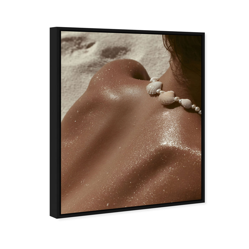 Glittery Back Print by Oliver Gal, 37"H x 46"W, Black Floater Frame