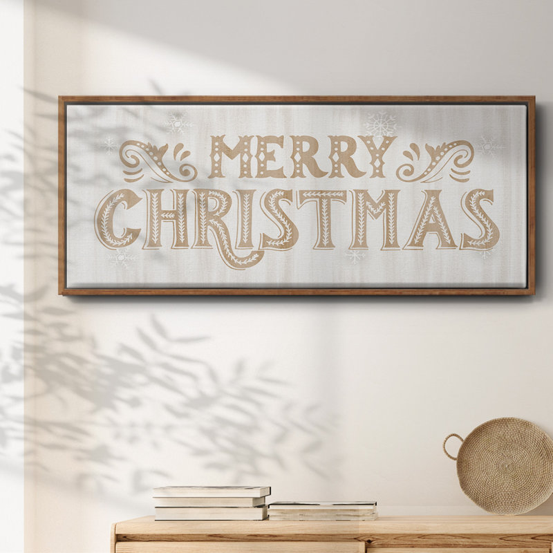 Merry Christmas - toile encadrée, H 20 po x l 50 po