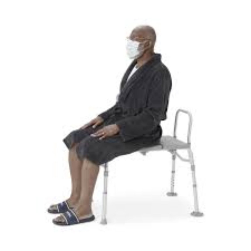 Transfer Bench With Backrest And Pushbutton Height Adjustment