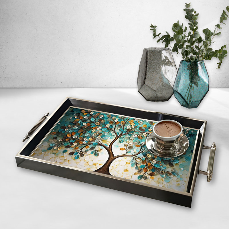 Elegant Glass Tray, 19.7 x 11.4 x 1.4 inches | 100% Durable Glass Construction | Easy to Clean with Damp Cloth | Ideal for Serving, Decorative Display, and Organizing | Stylish Addition to Home Décor