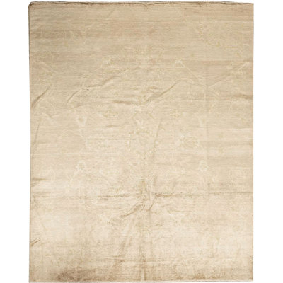 Hand-Knotted High-Quality Brown and Brown Area Rug