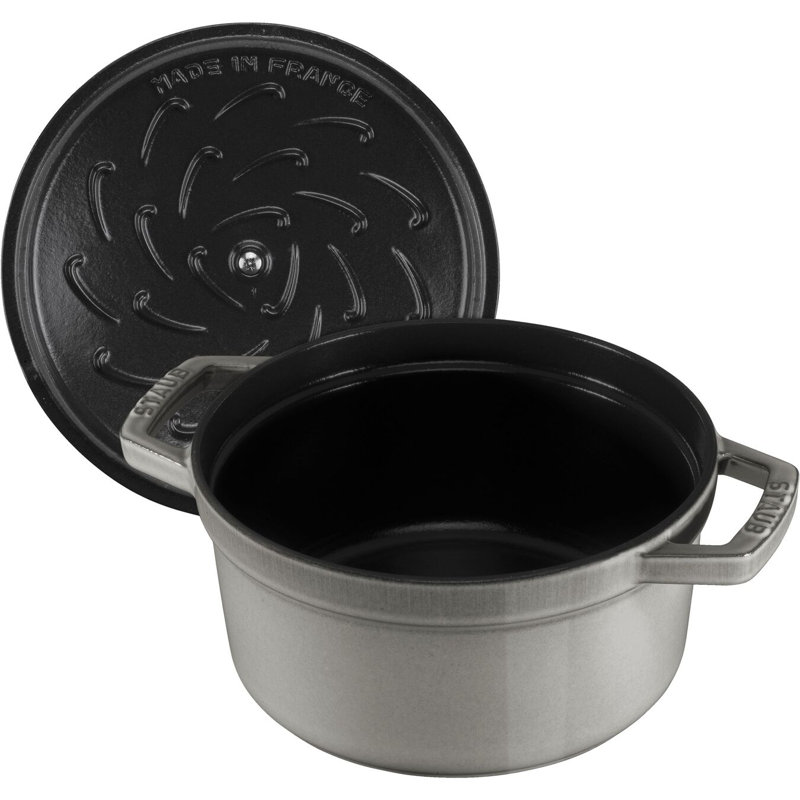 La Cocotte Cast Iron Round Cocotte, Graphite Gray, 5.5 quarts