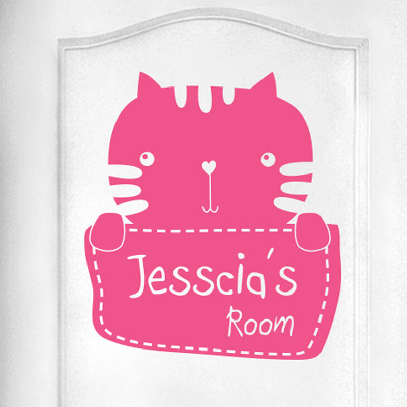 Animals Wall Decal, Pink