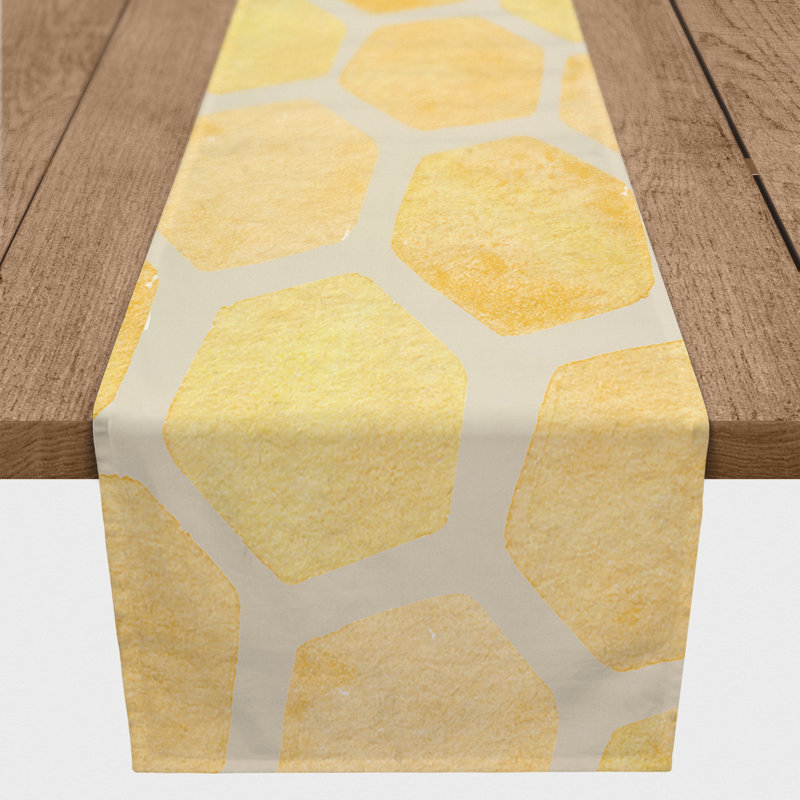 Sweet As Honey Hive Pattern Table Runner, 72" L x 16" D
