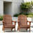 Oversize Wooden Outdoor Folding Adirondack Chair With Pre-Assembled Backrest & Seatboard, Wood Patio Chair For Garden Backyard Porch Pool Deck Firepit