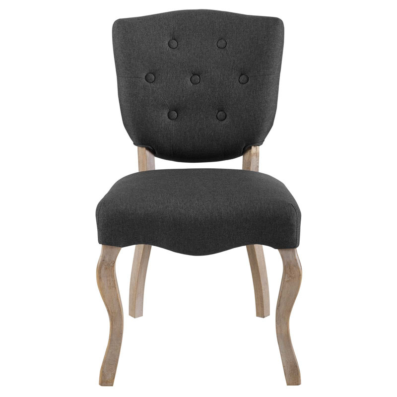 20'' H Tufted Fabric,Foam Upholstered Side Chair, Gray