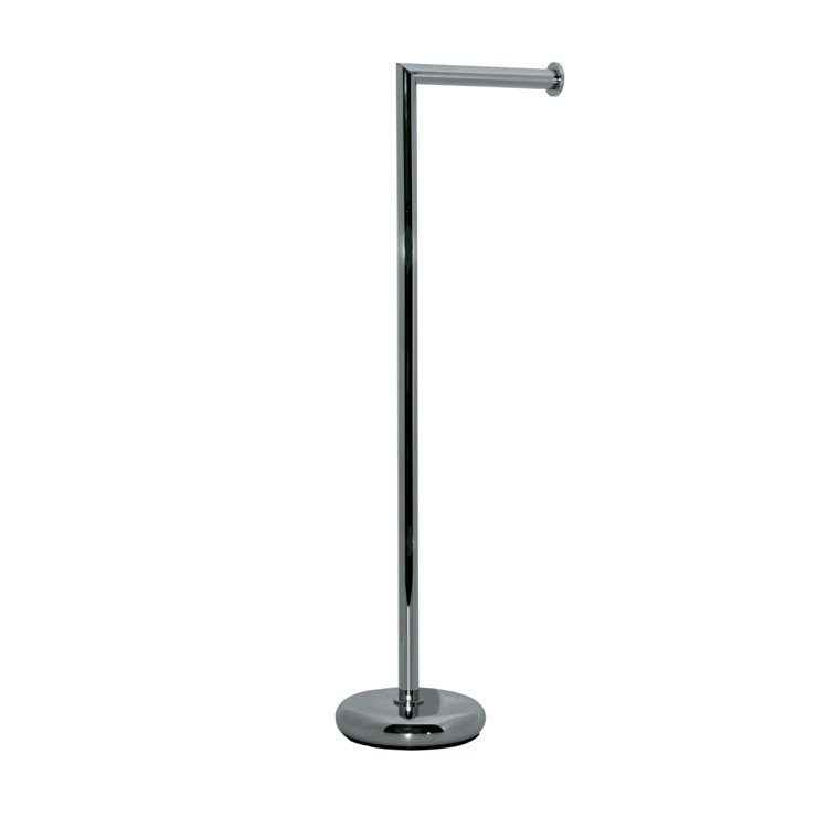 Porte-papier hygiénique sur pied fluide, Nickel satiné